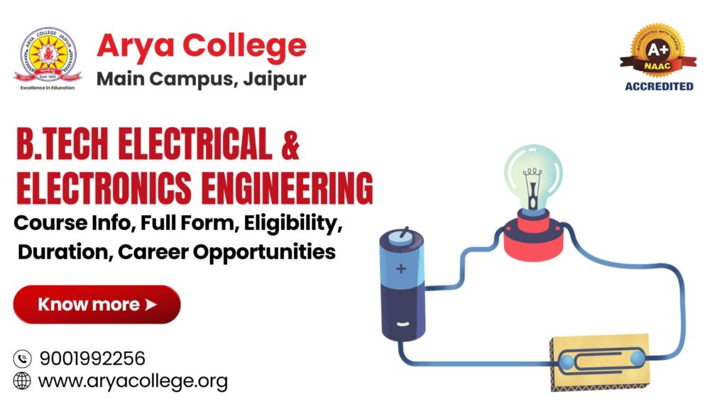 "B.Tech Electrical and Electronics Engineering: Course Info, Full Form, Eligibility, Duration, and Career Opportunities "