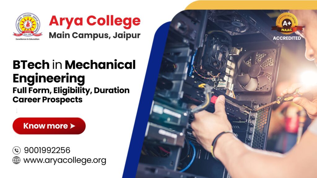 BTech In Mechanical Engineering: Full Form, Eligibility, Duration, And Career Prospects